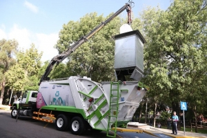 Ayuntamiento de Puebla y Pala concluyen mantenimiento a contenedores soterrados