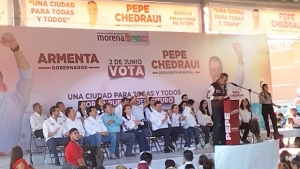 Pepe Chedraui promete mejorar la seguridad en Puebla capital