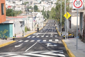 Suma gobierno municipal más calles rehabilitadas, ahora en Lomas de San Valentín