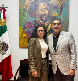 Sergio Salomón se reúne con Luisa Alcalde para tratar temas en beneficio de Puebla
