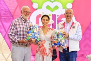 Entrega MariElise Budib tonelada y media de tapitas a la Fundación Una Nueva Esperanza
