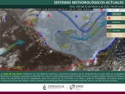 Intervalos de chubascos en zonas de Michoac&aacute;n, Guerrero, Oaxaca, Tamaulipas, Veracruz y Puebla