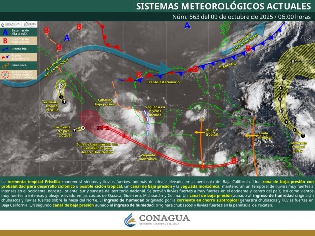 Lluvias puntuales torrenciales en San Luis Potosí, Queretaro, Hidalgo, Puebla, Veracruz, Guerrero y Oaxaca