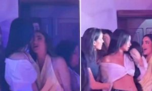 Captan pelea entre influencers por un lugar en 'La Casita' durante concierto de Bad Bunny