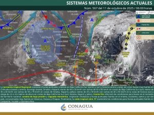 Se pronostican lluvias puntuales intensas en Baja California Sur y Sonora