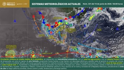 Probabilidad de lluvias intensas en el noreste del territorio nacional