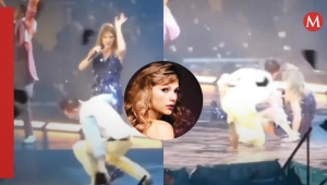 Bailarín tira a Taylor Swift durante concierto; así fue la reacción de la cantante