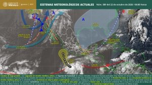 Lluvias puntuales muy fuertes en Veracruz, Oaxaca y Chiapas