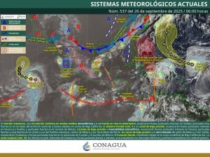 Se pronostican lluvias intensas en zonas de Sinaloa, Puebla, Veracruz y Oaxaca