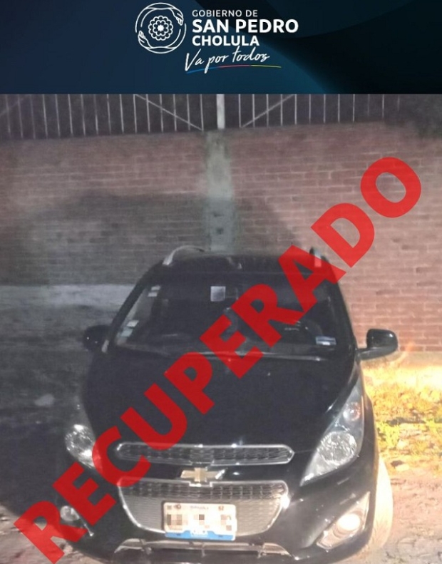 Policía de Inteligencia de San Pedro Cholula recupera vehículo robado en Coronango
