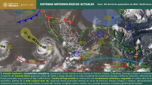 Lluvias puntuales intensas en zonas de Veracruz, Oaxaca, Chiapas y Tabasco