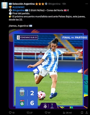 Argentinos explotan contra su Selección Femenil tras caer por goleada en el Mundial Sub-20: “Que se queden allá”