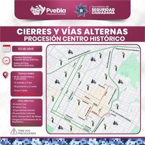 Informa SSC cierres y v&iacute;as alternas para este viernes en el Centro Hist&oacute;rico