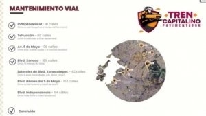 Tren Capitalino Pavimentador registra avance en 388 vialidades intervenidas