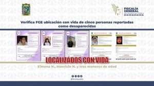 Verifica FGE ubicaci&oacute;n con vida de cinco personas reportadas como desaparecidas