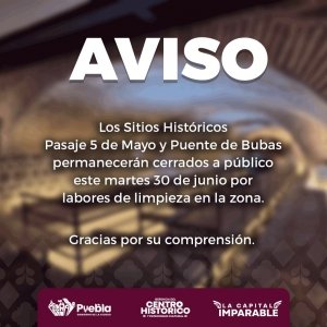 Informa Gobierno de Pepe Chedraui cierre temporal de sitios hist&oacute;ricos por limpieza tras las lluvias