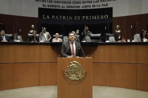 Alejandro Armenta, líder del Senado leal a AMLO