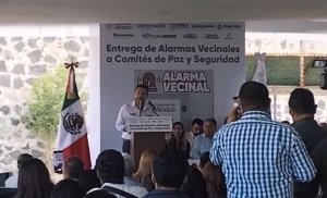 Entregan alarmas vecinales en San Jerónimo Caleras