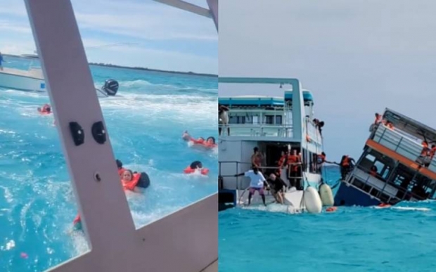 Ferry con turistas a bordo se hunde en Las Bahamas y mujer pierde la vida