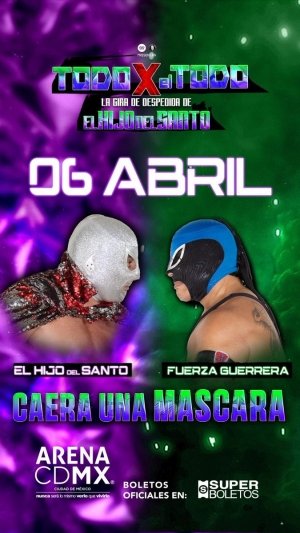No será ante Blue Demon; Santo apostará la máscara contra Fuerza Guerrera