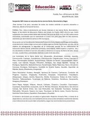 Suspende SEP clases en escuelas de las sierras Norte, Nororiental y Negra