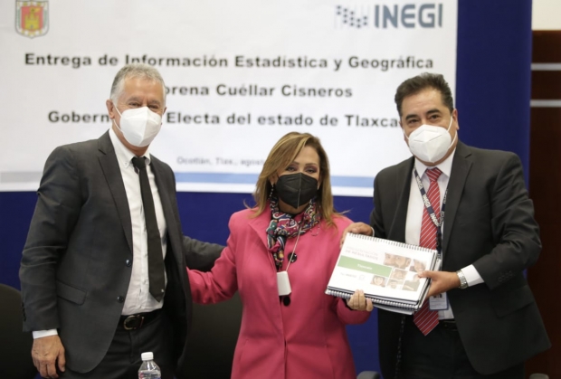 Acuerdan gobernadora electa de Tlaxcala e INEGI impulso de proyectos conjuntos