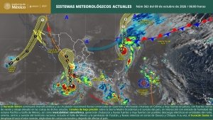 Se prev&eacute;n lluvias puntuales torrenciales en Guerrero y Michoac&aacute;n