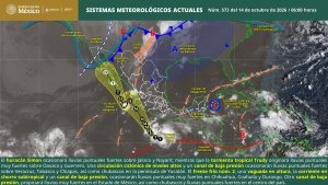 Lluvias puntuales muy fuertes en Chihuahua, Coahuila, Durango, Estado de M&eacute;xico, Guerrero y Oaxaca