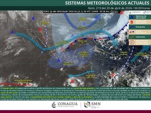 Se pronostican lluvias puntuales muy fuertes en Michoac&aacute;n, Guanajuato y Estado de M&eacute;xico y rachas fuertes de viento en el Istmo y Golfo de Tehuantepec