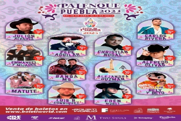 Christian Nodal y Alejandra Guzmán se presentarán en el Palenque de la Feria de Puebla