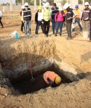 Supervisan David Aysa y Dulce Rivera construcción del Mercado San Ramón