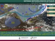 Se prev&eacute;n lluvias intensas en Veracruz, Tabasco, Chiapas y Quintana Roo