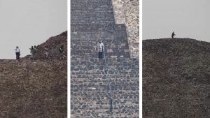 Sujeto sube a Pir&aacute;mide de la Luna y dispara a turistas en Teotihuac&aacute;n; hay 12 heridos y dos muertos