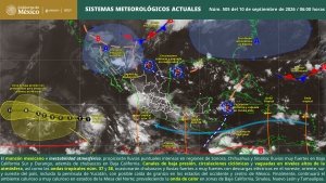 Lluvias puntuales intensas en zonas de Sonora, Chihuahua y Sinaloa