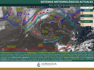 Lluvias fuertes y viento muy fuerte en estados de la frontera norte de México
