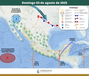Las lluvias pronosticadas podr&iacute;an originar incremento en los niveles de r&iacute;os y arroyos, deslaves, encharcamientos e inundaciones