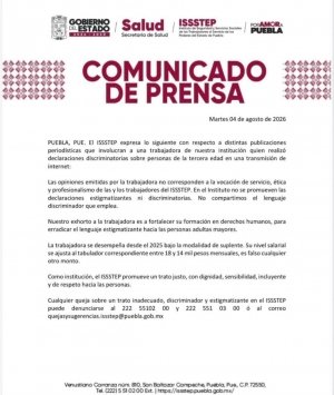 ISSSTEP se deslinda de comentarios de Hilda Salvatori