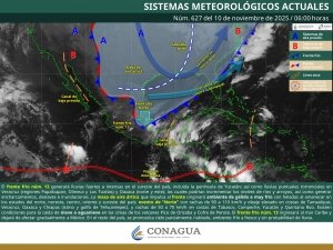Lluvias puntuales torrenciales en zonas de Veracruz y Oaxaca, así como evento de norte intenso en Tamaulipas, Veracruz, Oaxaca y Chiapas