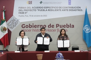 Con orden y contundencia, Gobierno de Puebla responde ante desastres: Barbosa