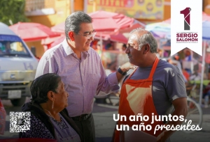 Primero los pobres, destaca Sergio Salomón a días de su primer informe de gobierno