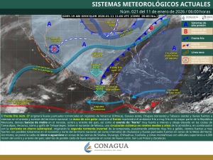 Marcado descenso de las temperaturas en la mayor parte de M&eacute;xico, lluvias puntuales intensas en el oriente y sureste del pa&iacute;s y evento de norte intenso en el litoral del Golfo de M&eacute;xico