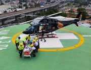 Con traslado aerom&eacute;dico desde Cuetzalan Gobierno estatal brinda atenci&oacute;n oportuna