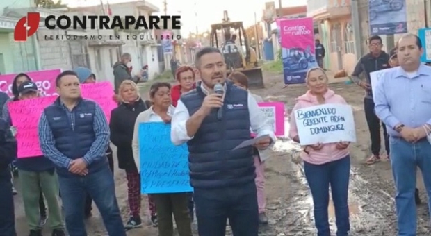Ayuntamiento de Puebla y ciudadanos pavimentarán calles de la colonia Miguel Hidalgo