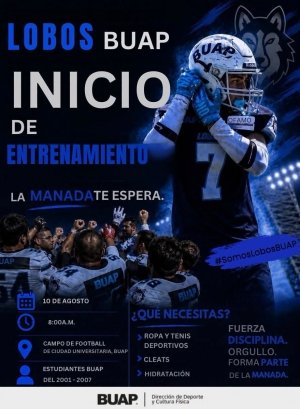 Abre entrenamientos Lobos BUAP para Intermedia Colegial