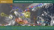 Se prev&eacute;n lluvias torrenciales en zonas de Tabasco y Chiapas, y lluvias intensas en zonas de Veracruz, Oaxaca, Guerrero, Puebla, Hidalgo, Quer&eacute;taro y Tamaulipas