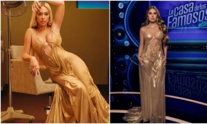 Georgina Rodríguez lleva el mismo vestido que Galilea Montijo, ¿por qué el estilo &quot;wet look&quot; está de moda?