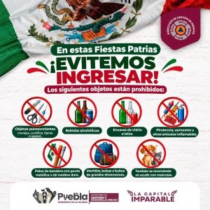 Informa gobierno de Pepe Chedraui sobre objetos restringidos para el Grito de Independencia en el Z&oacute;calo