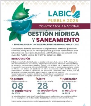 Secretar&iacute;a de Medio Ambiente Municipal anuncia convocatoria nacional para el LABIC Puebla 2025