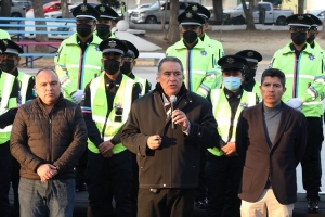 Eduardo Rivera fortalece a la policía municipal con equipamiento nuevo