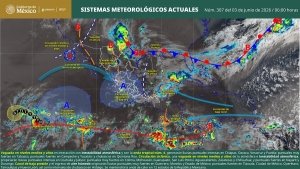 Se pronostican lluvias muy fuertes en el norte, centro y sur del pa&iacute;s, e intensas en zonas de Coahuila, Jalisco, Puebla, Veracruz, Oaxaca y Chiapas